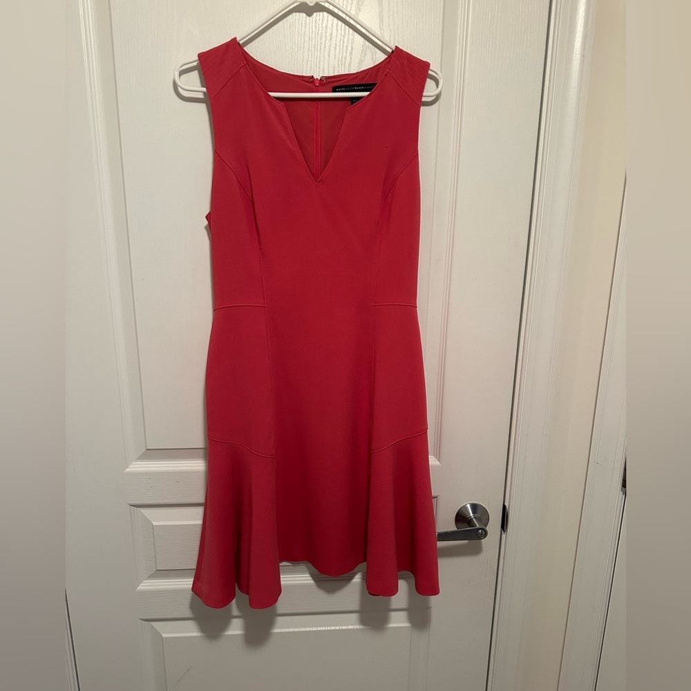 Chic Orange Sleeveless Dress with Belt